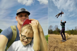 Su sūnumi žygiuojantis Matas neslepia: reikia fantazijos, kad įkalbėčiau 6-metį nueiti 14 km