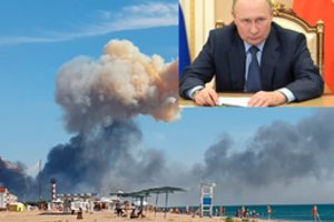 Ekspertai apie sprogimą oro pajėgų bazėje Kryme: baisus smūgis V. Putino psichikai