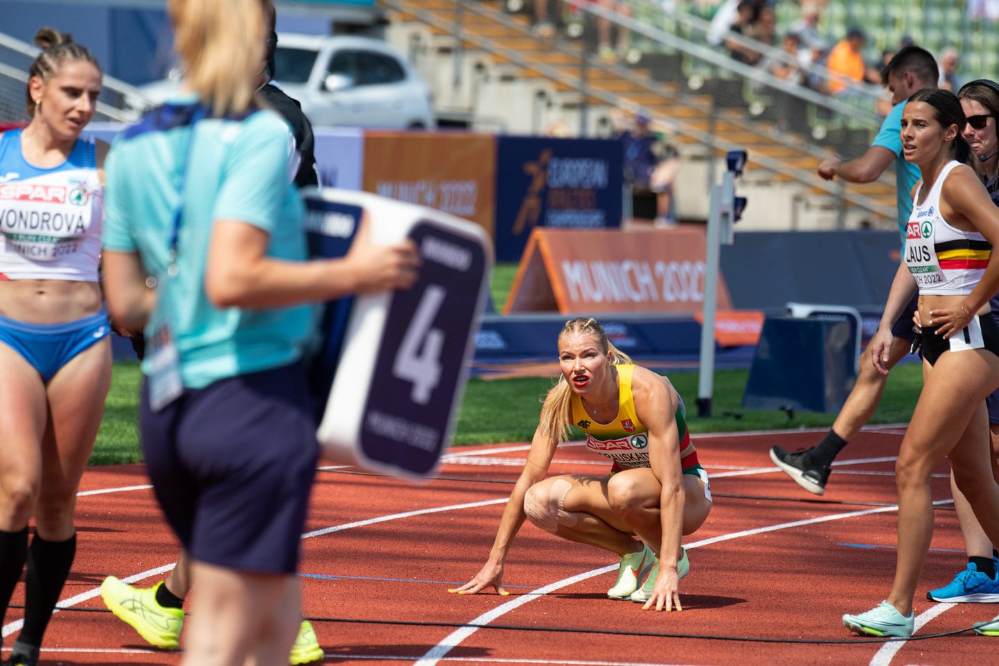 Modesta Morauskaitė nepateko į Europos čempionato 400 metrų bėgimo finalą.<br>A.Pliadžio/LLAF nuotr.