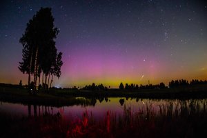 Magiškas reginys Lietuvos danguje: sužibo Šiaurės pašvaistė
