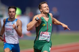 G. Truskauskas tiesiu taikymu prasimušė į 200 metrų bėgimo pusfinalį Europos čempionate