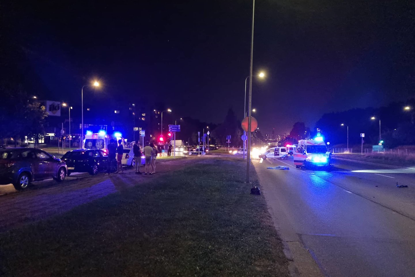 Tragiška nelaimė Vilniuje: motociklas mirtinai sužalojo pėsčiąjį.<br>A.Vaitkevičiaus nuotr.