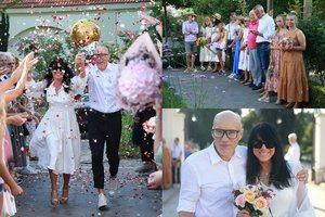 Bernardinų sode susituokė menininkas Algis Kriščiūnas ir rašytoja Jurga Baltrukonytė