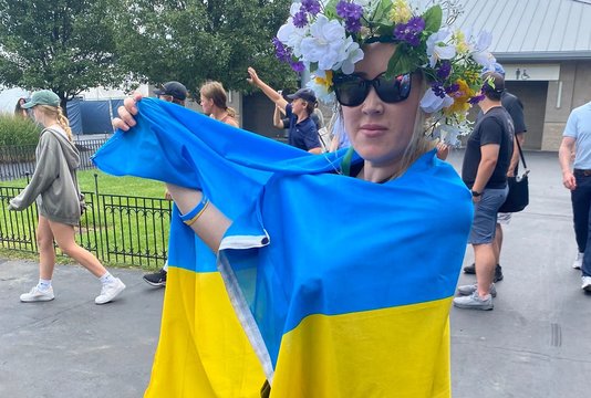 Skandalas teniso turnyre JAV: rusių pageidavimu buvo išvaryta Ukrainą palaikanti aistruolė