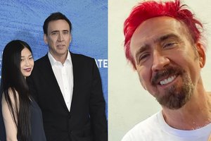 Aktorius Nicolas Cage'as plaukus nusidažė ryškiai raudonai