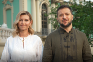 V. Zelenskis ir O. Zelenska kreipėsi į Lietuvos žmones: jų lūpomis lietuvių kalba nuskambėjo svarbi frazė