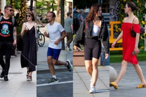 Vilniaus gatvės stilius: nuo karščio miestiečiai gelbėjosi atvira apranga ir šaltais kokteiliais