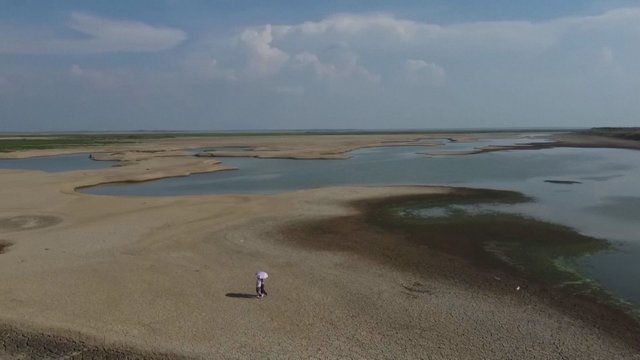 Rekordinio karščio padariniai Kinijoje: baigia susitraukti didžiausias gėlo vandens ežeras