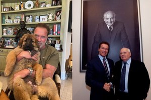 Arnoldas Schwarzeneggeris Michailą Gorbačiovą pavadino didvyriu ir skyrė jam gražius žodžius