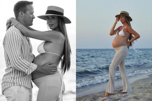 Netrukus gimdysianti Viktorija Siegel-Suodaitė su šeima įsiamžino jaukioje fotosesijoje Nidoje