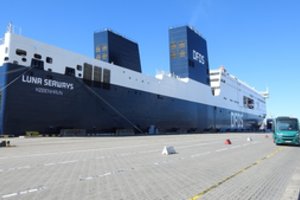Klaipėdoje pašventintas jūrų milžinas – didžiausias Danijos bendrovės keltas „Luna Seaways“
