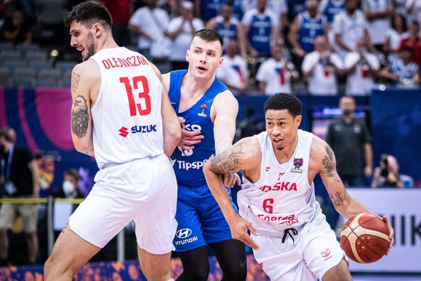 Čekijos ir Lenkijos rungtynių akimirka.<br>FIBA nuotr.