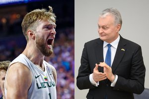 Prie sienos priremtai Lietuvos krepšinio rinktinei – šalies prezidento G. Nausėdos įkvepiantys žodžiai
