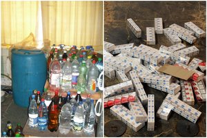 Pareigūnai demaskavo 2 rūkalų kontrabandininkus ir naminukės „tašką“