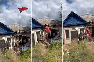 Mūšiai tęsiasi visoje fronto linijoje, specialiosios pajėgos parodė kadrus iš išlaisvinto kaimo Charkovo srityje