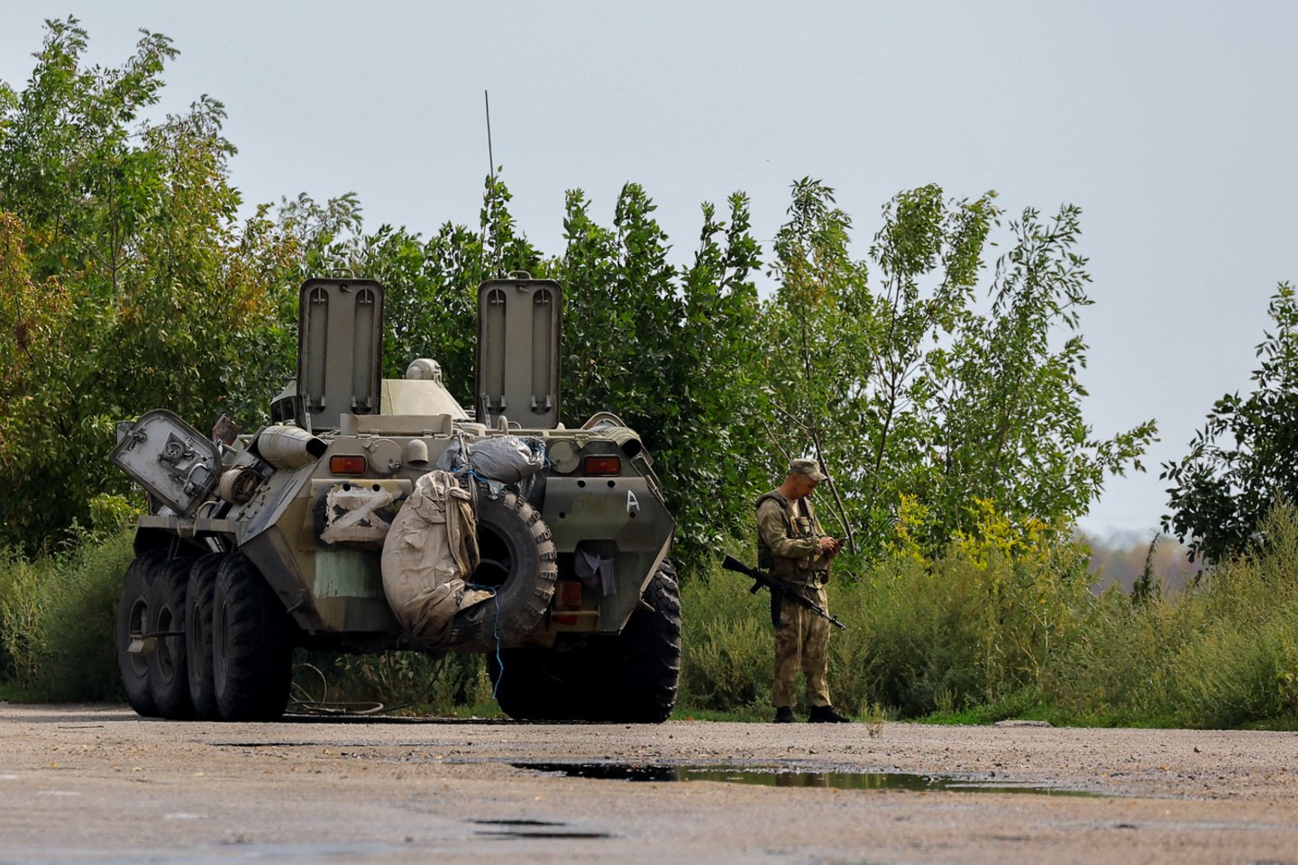 Karas Ukrainoje, Enerhodaras.<br>Reuters/Scanpix nuotr.