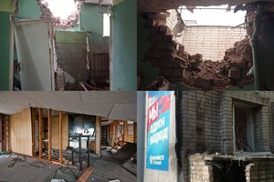Karas Ukrainoje: Melitopolyje sunaikinta partijos „Vieningoji Rusija“ būstinė, daugiau nei pusė Chersono srities gyventojų evakuoti