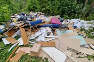 Nemalonus miškininkų radinys: Vilniaus pamiškėje – rekordinis išverstų šiukšlių kalnas
