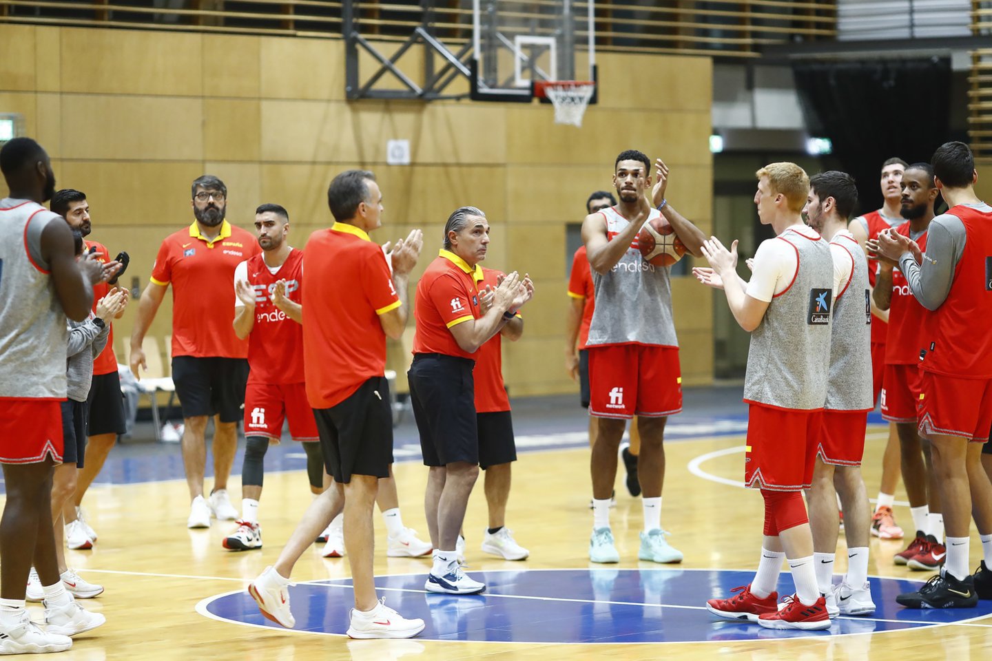 Ispanijos rinktinės treniruotė.<br>G.Šiupario nuotr.