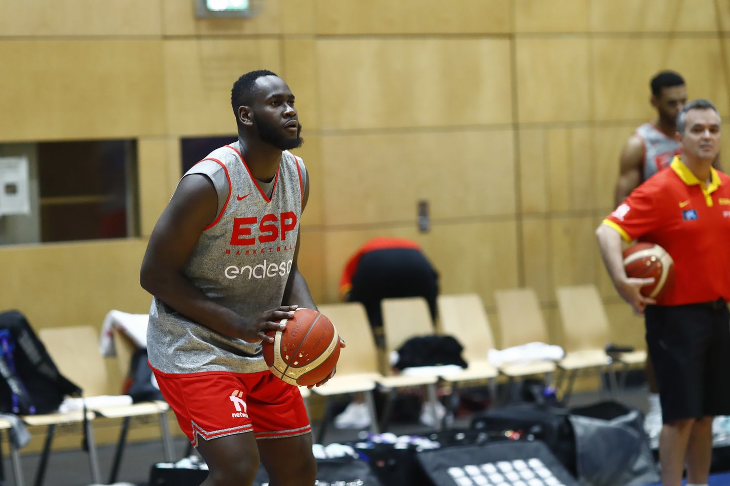 Ispanijos rinktinės treniruotė.<br>G.Šiupario nuotr.