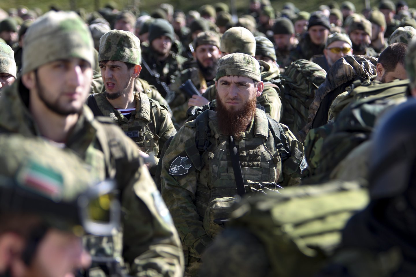 Karas Ukrainoje, „kadyrovcai“.<br>AP/Scanpix nuotr.
