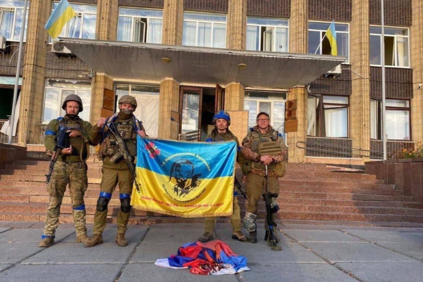 Karas Ukrainoje. Ukrainos pajėgos paskelbė atkovojusios Kupiansko miestą<br>„Facebook“ nuotr.
