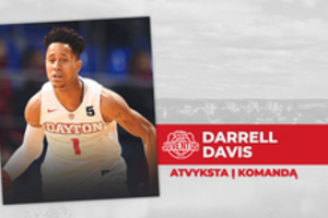 Utenos „Juventus“ komandą papildė atakuojantysis gynėjas Darrellas Davisas 