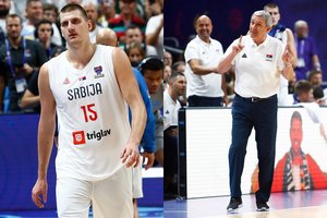 Iš „Eurobasket 2022“ išmestas serbų žvaigždynas į Belgradą sugrįžo be trenerio S. Pešičiaus
