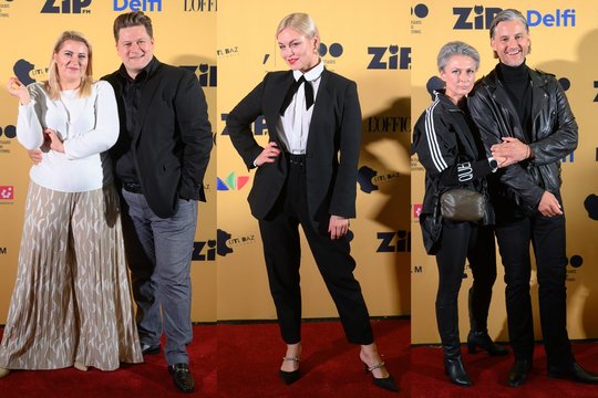 Kviestiniai svečiai rinkosi pažiūrėti, kaip filme Vytautas Rumšas virsta moterimi