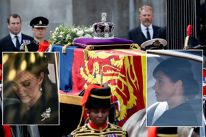 Kodėl lydėdamos Elizabeth II karstą Meghan Markle ir Catherine Middleton važiavo atskirai?