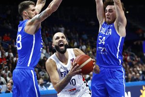 Visiškas krepšinio pragaras: itališką fiestą per pratęsimą išgyvenusi Prancūzija – Europos čempionato pusfinalyje