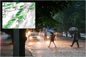 Orai: sulauksime ne tik smarkaus lietaus, bet ir griaustinio su žaibais