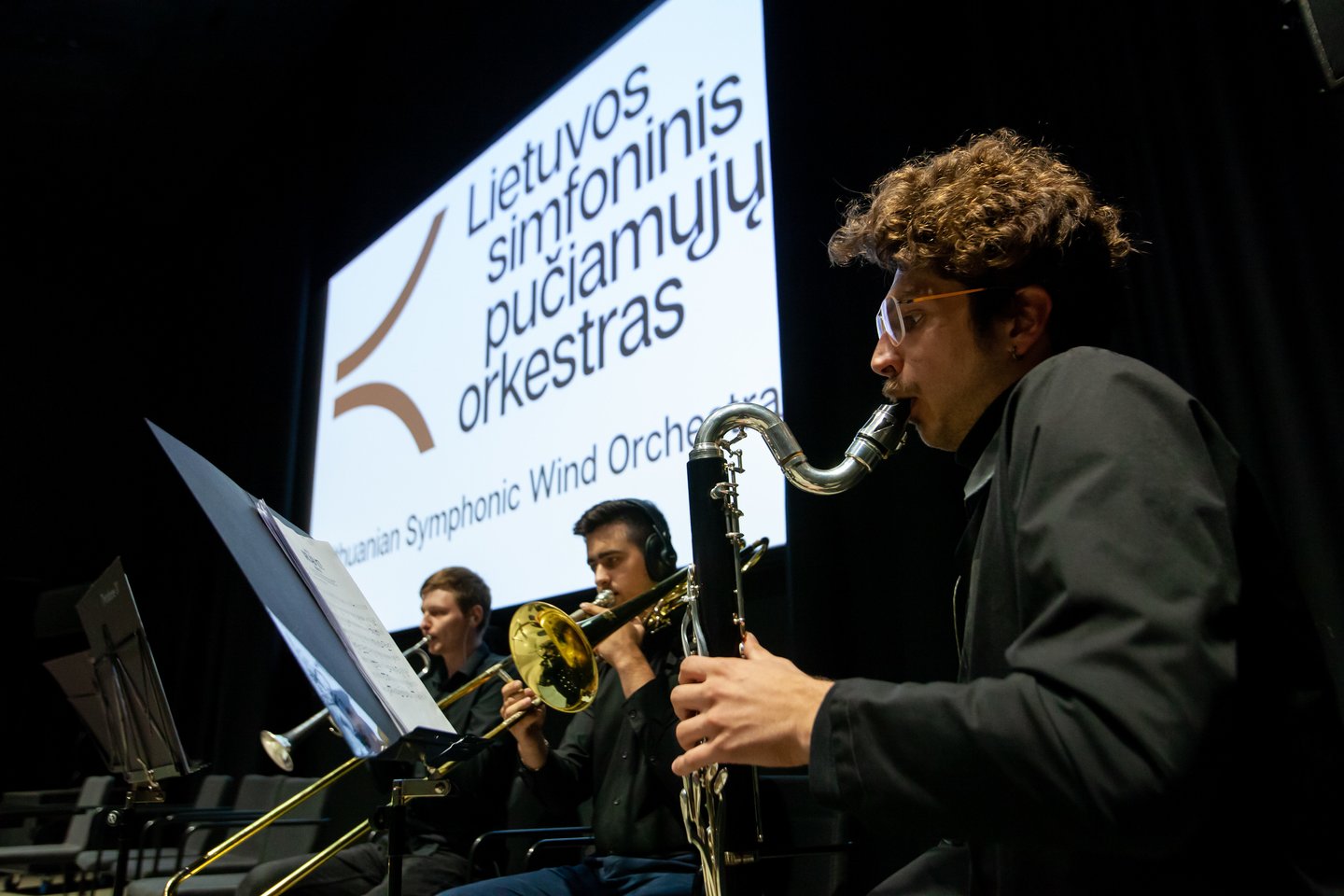 MO muziejuje vykusioje Lietuvos simfoninio pučiamųjų orkestro (anksčiau – „Trimitas“) spaudos konferencijoje pristatyta nauja orkestro vizija.<br>Organizatorių nuotr.