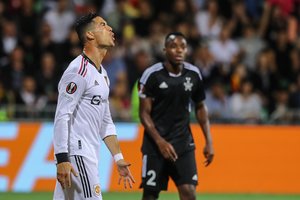 „Manchester United“ su mačą pradėjusiu Cristiano Ronaldo pagaliau Europos lygoje džiaugėsi pergale