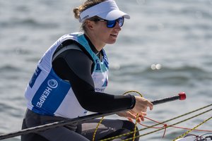 Olimpietė V. Andrulytė startuoja sudėtingose varžybose Nyderlanduose – laukia ekstremalūs vėjai ir didelės srovės