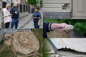 Baksnoja pirštais į nuostolius, patirtus dėl stadiono griuvėsių sprogdinimo: grindys skilo, stogas sulinko, name pramušta skylė