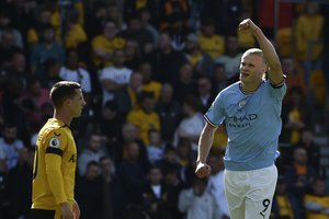 Laimėti „Manchester City“ padėjęs E. Haalandas savo pavardę įsirašė į Anglijos čempionato istoriją