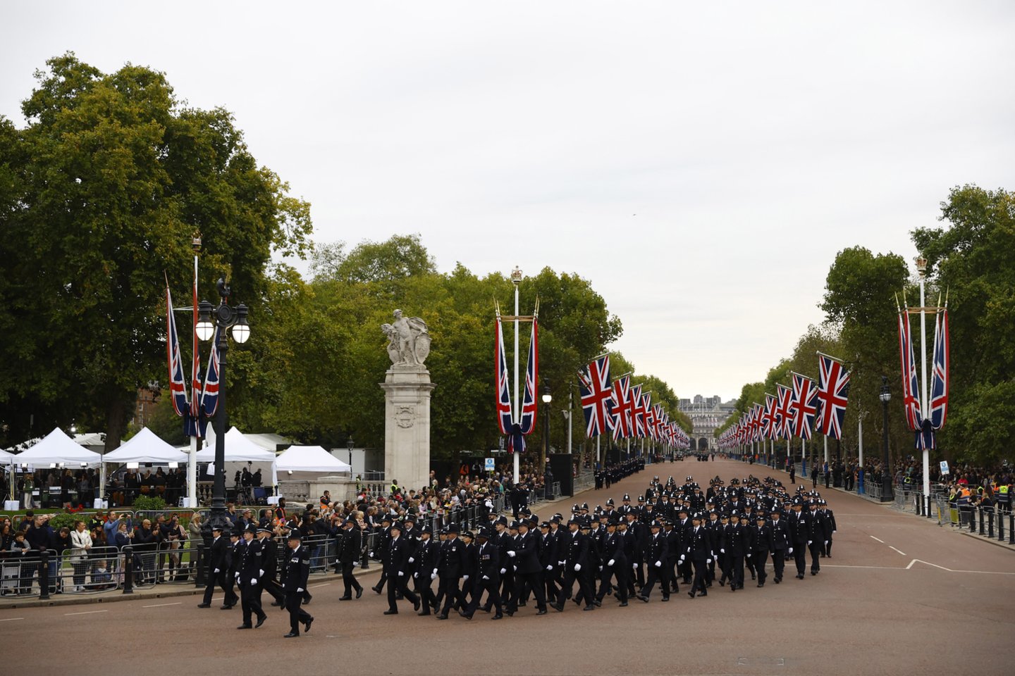Valstybinės karalienės Elizabeth II laidotuvių iškilmės Londone.<br>Reuters/Scanpix nuotr.