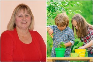 43 metus dirbanti pedagogė vaikų meilę užsitarnavo ne tik darbu, bet ir kūrybiškumu: kartu sodina ir bulves, ir gėles
