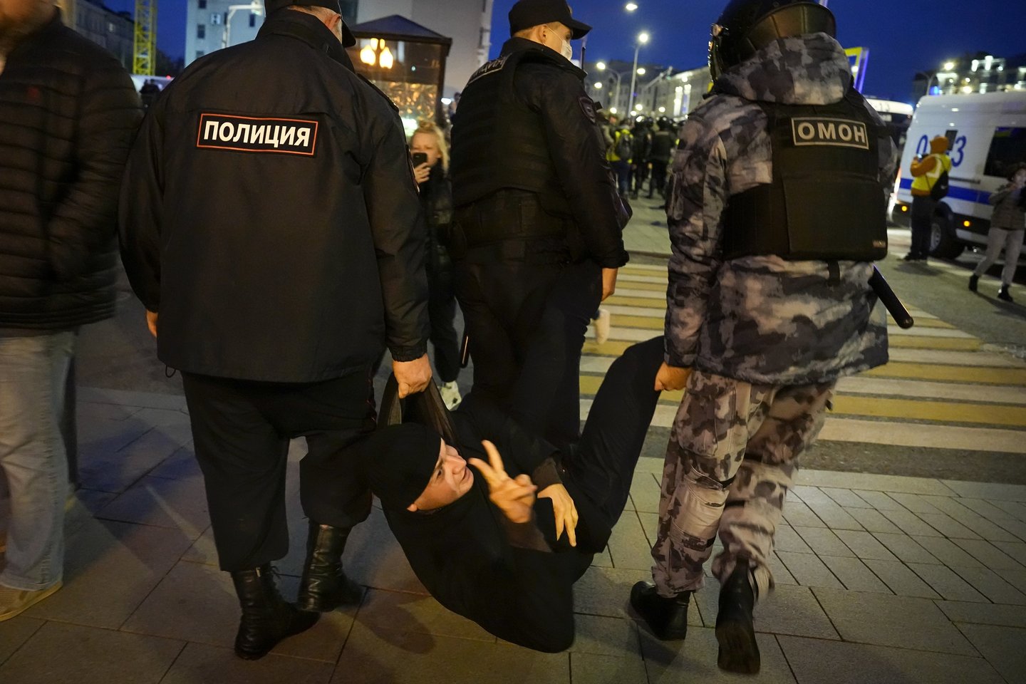 Protestas Rusijoje.<br>AP/Scanpix nuotr.