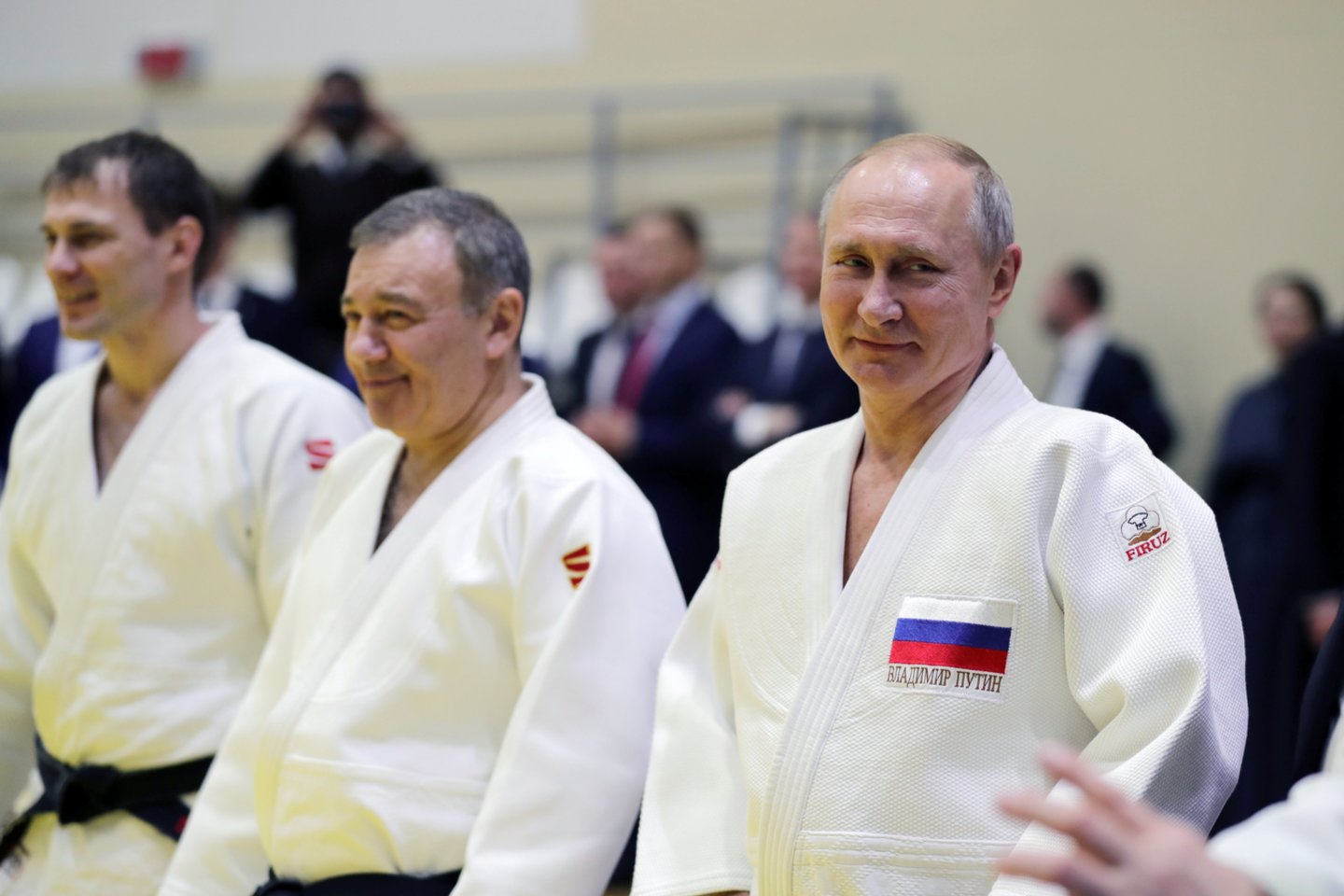 Dziudo yra mėgstama Rusijos prezidento V.Putino (dešinėje) sporto šaka.<br>Reuters/Scanpix nuotr.