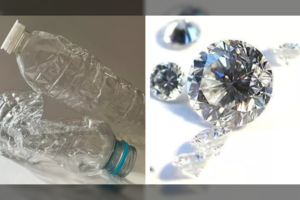 Neįtikėtina: pasinaudoję lazeriu, mokslininkai plastiką pavertė deimantais