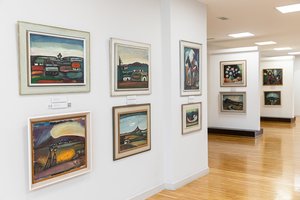 Pasivaikščiojimas po nuolatinę Prano Domšaičio kūrybos ekspoziciją