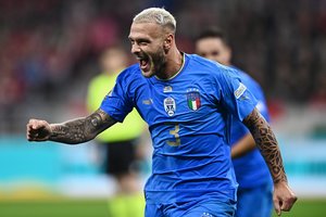 Lemiamą mūšį laimėję Italijos futbolininkai žengė į Tautų lygos atkrintamąsias varžybas