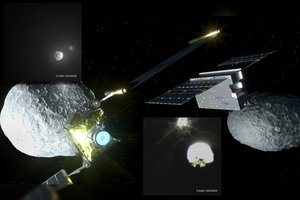 Parodė pirmuosius vaizdus, demonstruojančius zondo susidūrimo su asteroidu padarinius