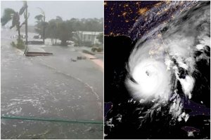 Meteorologai įspėja dėl didžiausios per kartos gyvenimo laiką nelaimės: istorinis uraganas pasiekė Floridą