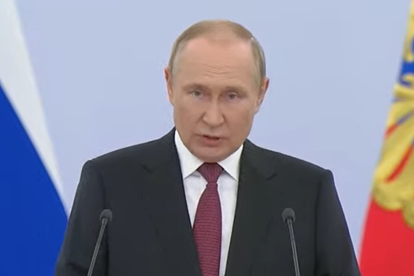 Vladimiras Putinas.<br>Stop kadras.