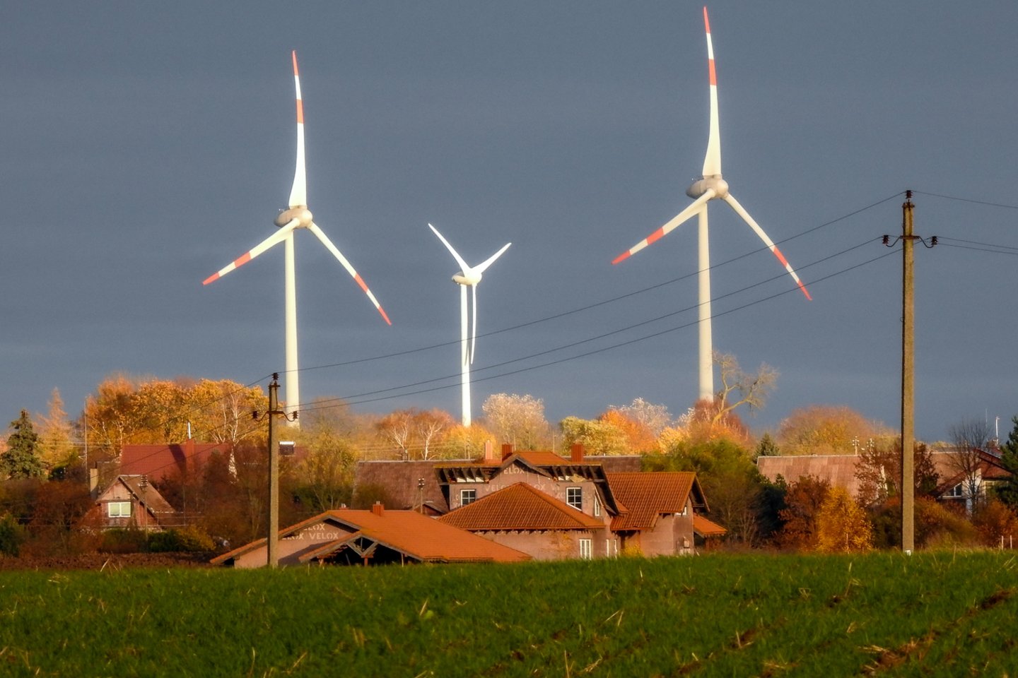 Vėjo jėgainės,elektra,ruduo,orai<br>V.Ščiavinsko nuotr.