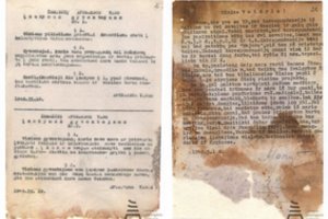 Restauravo dujokaukės dėkle prie pelkės rastus partizanų dokumentus ir kreipėsi į visus žmones