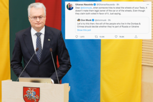 G. Nausėda atkirto apie Krymą ir Donbasą prakalbusiam E. Muskui: pateikė pavyzdį su „Tesla“